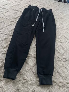 FIGS Black Technical Coll Joggers Medical Scrubs - Sz XXS/P Medical Staff